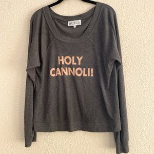 Wildfox Dark Gray Holy Cannoli Sweatshirt